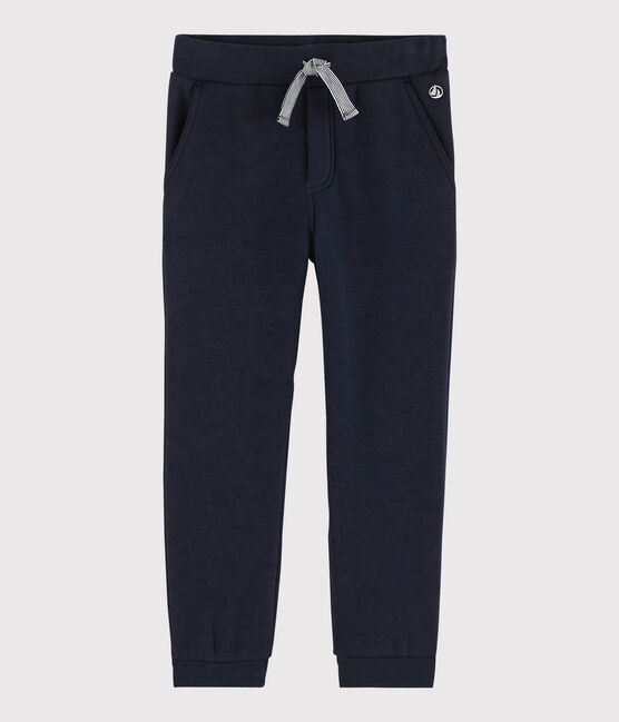 Kinderhose aus Molton für Jungen blau SMOKING