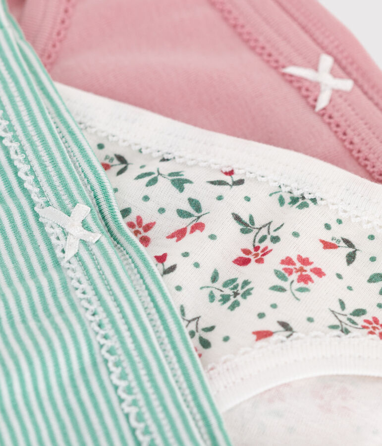 3er-Set Kinder-Slips aus Baumwolle mit Blumenmotiv variante 1