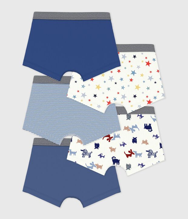 Set Kinder-Boxershorts aus bedruckter Baumwolle vielfarbig