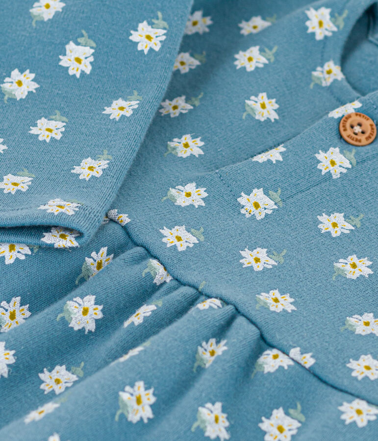 Baby-Kleid aus Jersey f&uuml;r M&auml;dchen mit Blumenmotiv POLOCHON/ MULTICO