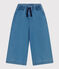 Kinder weite-Hose aus leichtem Denim für Mädchen blau DENIM CLAIR