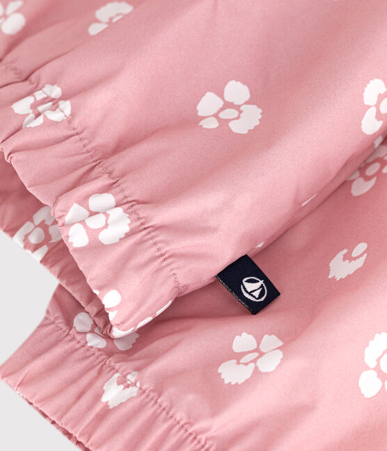 Kinder-Windjacke mit Blumenmuster rosa CHARME/weiss MARSHMALLOW