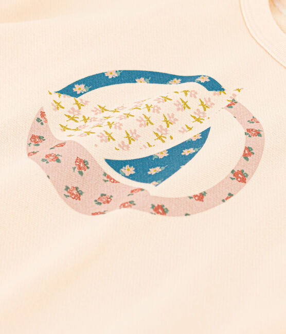 Kinder-Hoodie aus Molton für Mädchen naturfarben AVALANCHE