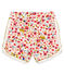 Gemusterte baby-shorts mädchen weiss MARSHMALLOW/weiss MULTICO