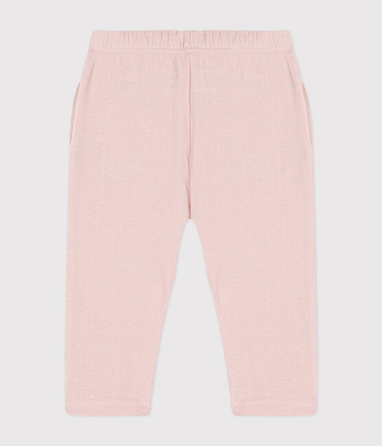 Baby-Hose aus einfarbigem Doppeljersey rosa SALINE