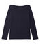 Damen-Langarmshirt aus beschichtetem Leinen blau SMOKING/blau BRILLANT