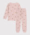 Kinder-Pyjama aus aufgerautem Molton mit Sternen und Herzen rosa SALINE/weiss MULTICO