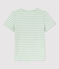 T-Shirt DAS GERADE mit Rundhalsausschnitt aus Bio-Baumwolle für Damen grün HERBIER/ MARSHMALLOW