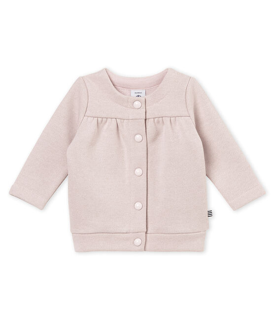 Glitzernder Baby MädchenCardigan aus Molton rosa JOLI/gelb DORE