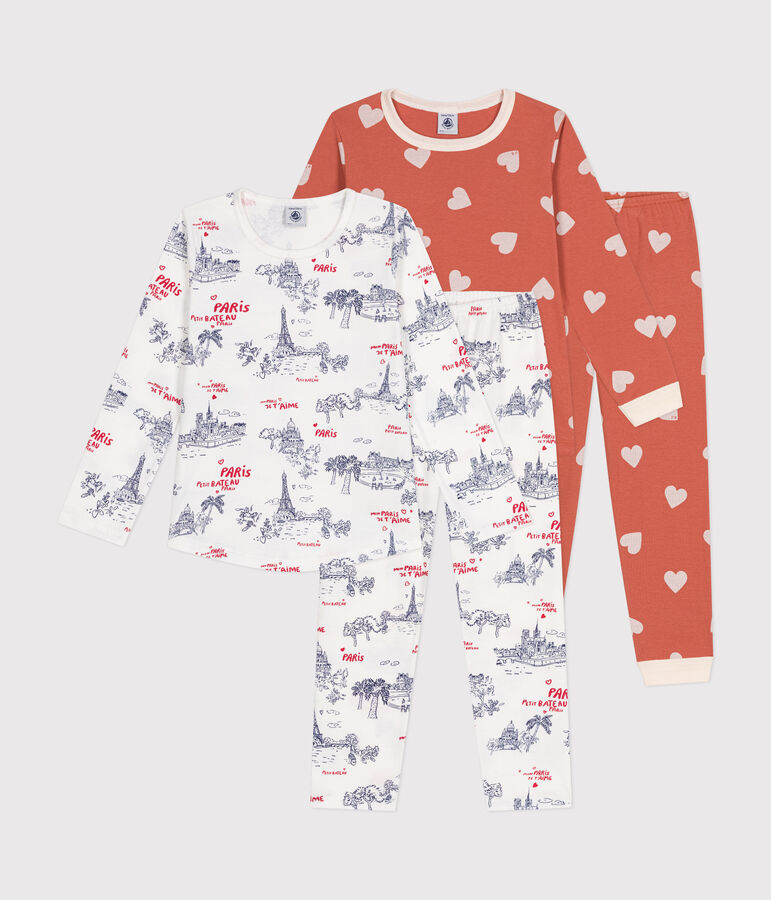 2er-Set Kinder-Pyjamas aus Baumwolle vielfarbig