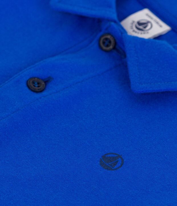 Kurz&auml;rmeliges Kinder-Poloshirt aus einfarbiger Baumwolle PERSE