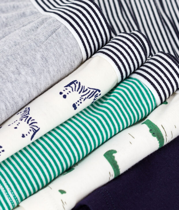 Set Kinder-Boxershorts aus Baumwolle mit Tier-Motiven vielfarbig