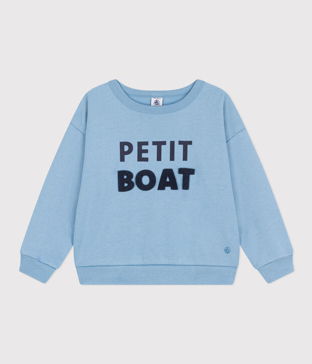 Sweatshirt mit Printmotiv aus Molton blau