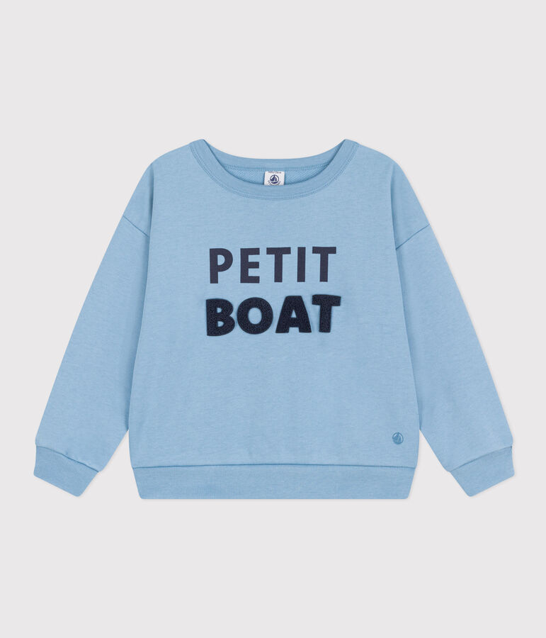 Sweatshirt mit Printmotiv aus Molton blau AZUL