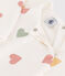 Baby-Strampler aus Nicki mit mehrfarbigen Herzen weiss MARSHMALLOW/weiss MULTICO