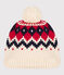 Kinder-Mütze aus Jacquard-Wollstoff weiss AVALANCHE/ MULTICO