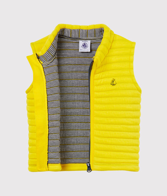 Ärmelloser baby-blouson aus gestepptem doppeljersey jungen gelb JAUNE