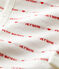 Baby-Strampler Petit Bateau Je t’aime aus Baumwolle weiss MARSHMALLOW/rot TERKUIT