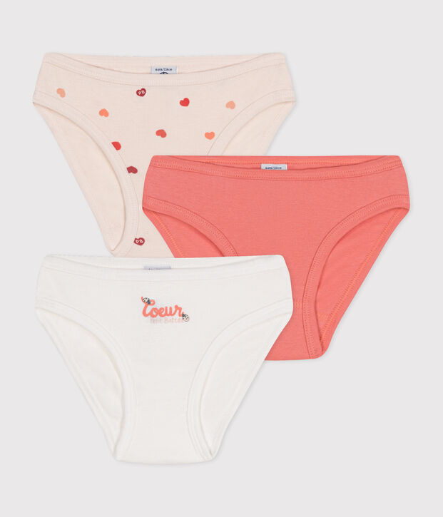 3er-Set Slips f&uuml;r M&auml;dchen aus Baumwolle vielfarbig