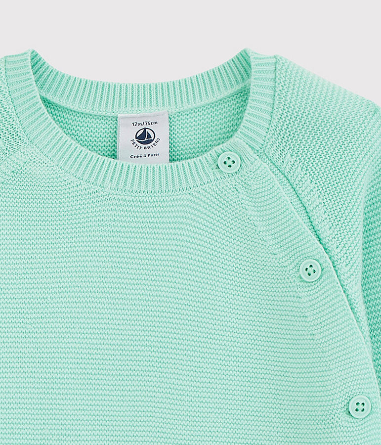 Baby-Cardigan aus Bio-Baumwollstrick in Blau blau VERGLAS