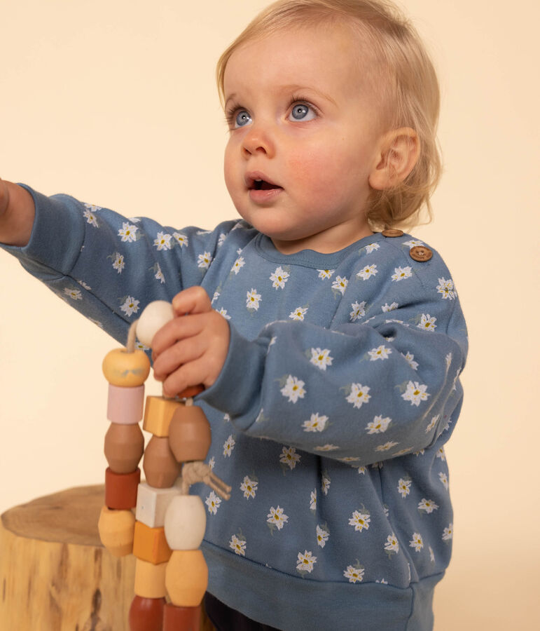 Baby-Sweatshirt aus dickem Jersey blau/vielfarbig