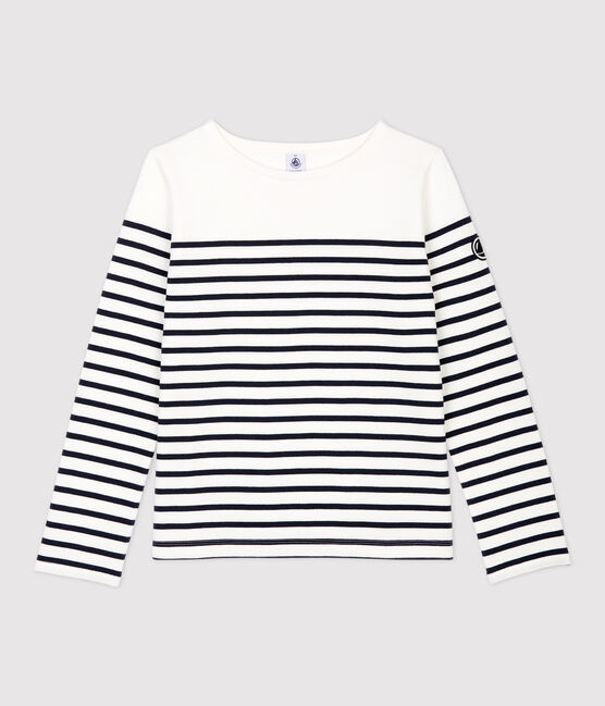 Iconische marinière Dames weiss MARSHMALLOW/blau SMOKING