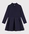 Lang&auml;rmeliges Kinder-Kleid aus einfarbiger Baumwolle SMOKING