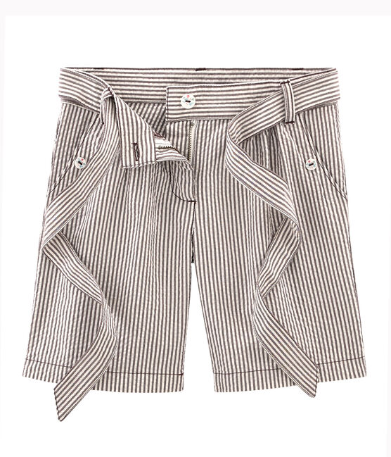 Kinder-Short Mädchen rot VINO/weiss MARSHMALLOW