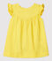 Baby-Kleid aus Bio-Baumwollgaze gelb ORGE