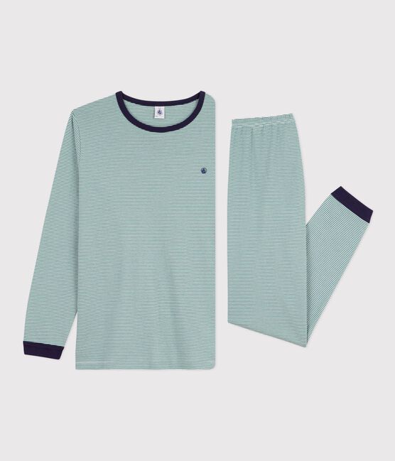 Kinder-Pyjama aus Baumwolle mit Streifen ESTRAGON/ MARSHMALLOW