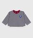 Langärmeliges Baby-T-Shirt aus Baumwolle mit Streifen