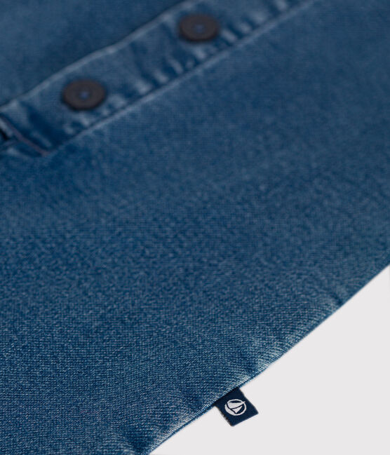 Ärmelloser Baby-Overall aus Denim blau BLEU DELAVE