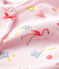 Baby-Strampler aus Rippstrick für Mädchen rosa VIENNE/weiss MULTICO