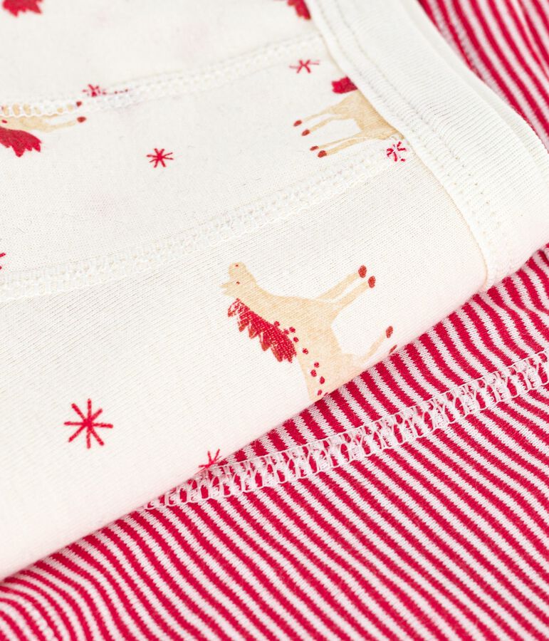 Set Kinder-Boxershorts mit &uuml;berzogenem Bund aus Baumwolle mit Pferd-Motiv vielfarbig