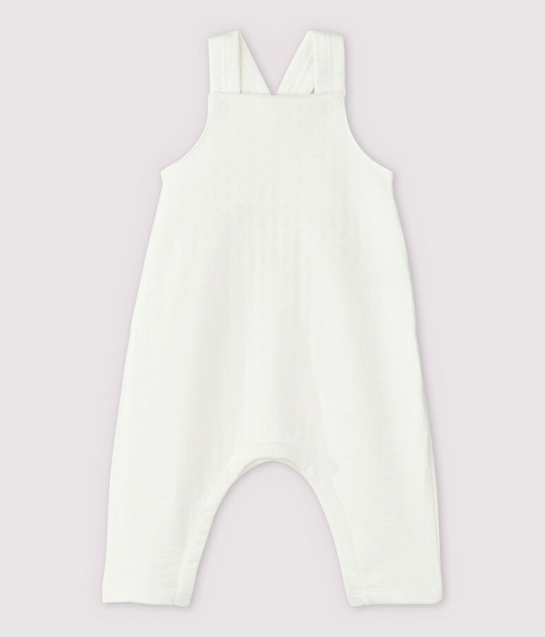 Baby-Latzhose aus Bio-Baumwoll-Doppeljersey in Wei&szlig; weiss