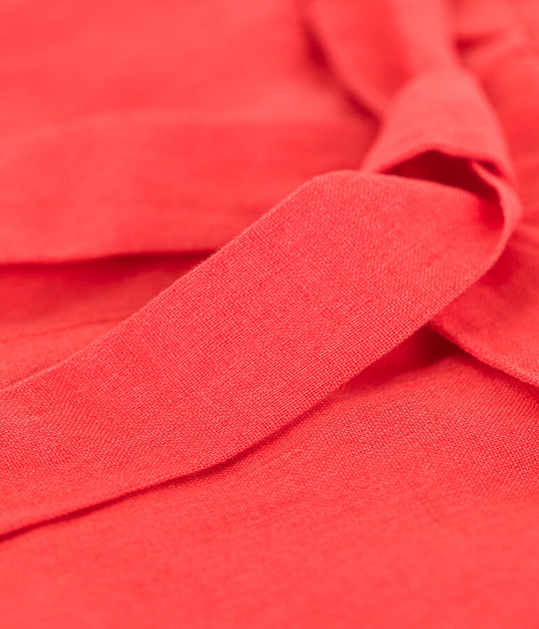 Kinder-Shorts aus Leinen f&uuml;r M&auml;dchen orange