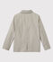 Gestreifte Jungen-Jacke aus Canvas grau MINERAI/weiss LAIT