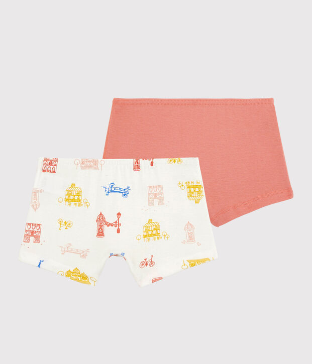 2er-Set Shortys aus Baumwolle mit Paris-Print f&uuml;r M&auml;dchen vielfarbig