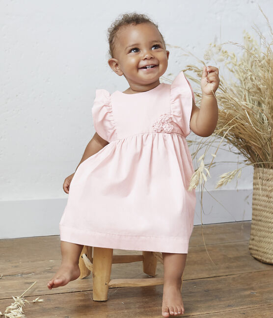 Baby Kleid Und Bloomers Aus Satin Fur Madchen Petit Bateau
