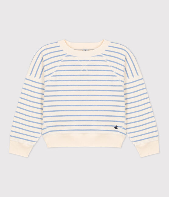 Kinder-Sweatshirt aus Baumwolle für Mädchen/Jungen weiss AVALANCHE/ SKY CHINE