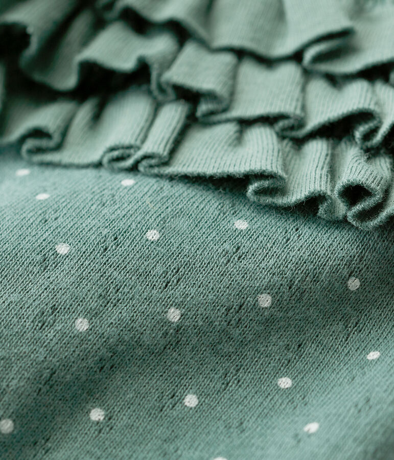 Bedruckte Baby-Leggings aus Baumwolle f&uuml;r M&auml;dchen gr&uuml;n/weiss