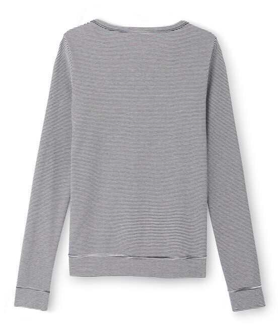 Emblematischer Cardigan für Damen blau SMOKING/weiss LAIT