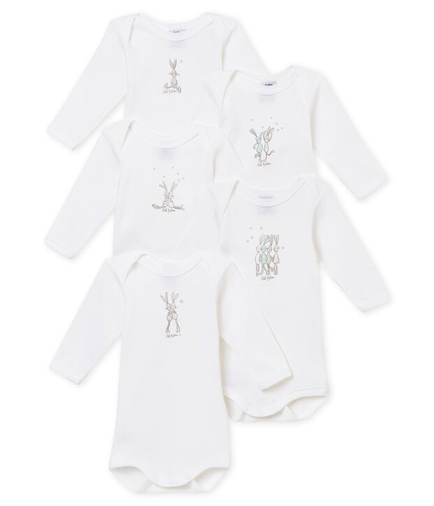 Unisex Baby Langarmbodys im 5er-Set vielfarbig