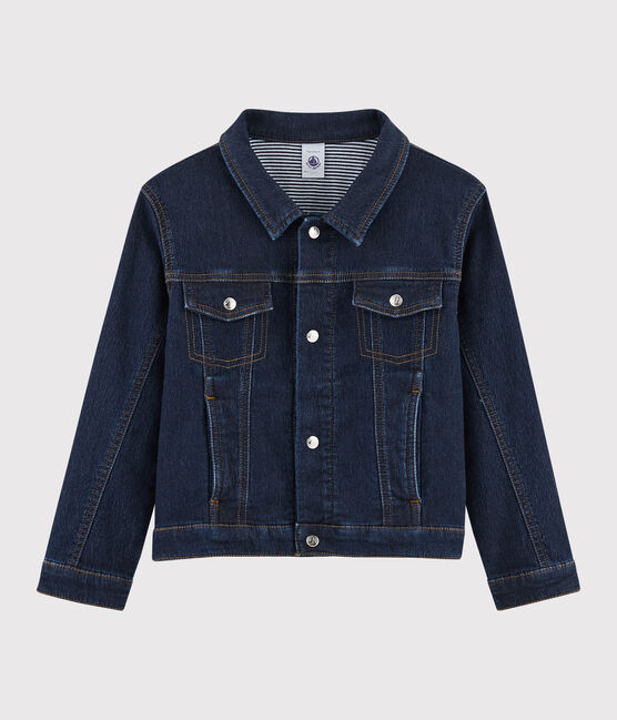 Kinder-Jeansjacke für Jungen blau DENIM BLEU FONCE