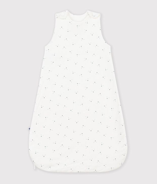 Babyschlafsack aus Baumwolle mit B&auml;rmotiv TOG-Wert 1,5 weiss/vielfarbig