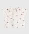 Kurzärmelige Baby-Bluse aus Baumwolle mit Herzmotiv weiss AVALANCHE/ MULTICO