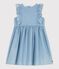 Ärmelloses Kinder-Kleid aus Baumwolle blau BLEU CLAIR