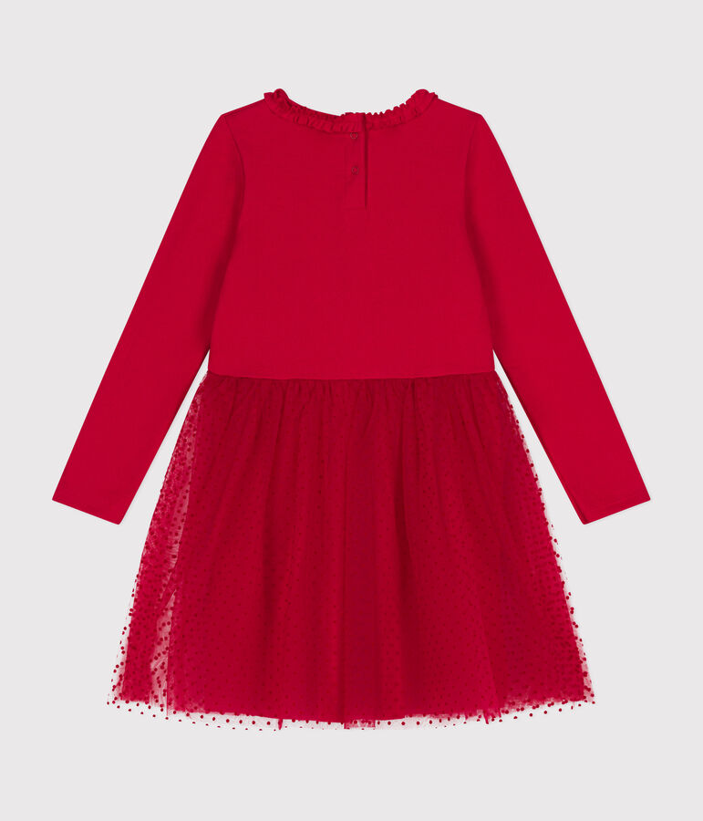 Kinder Kleid aus schwerem Jersey und T&uuml;ll f&uuml;r M&auml;dchen COULIS