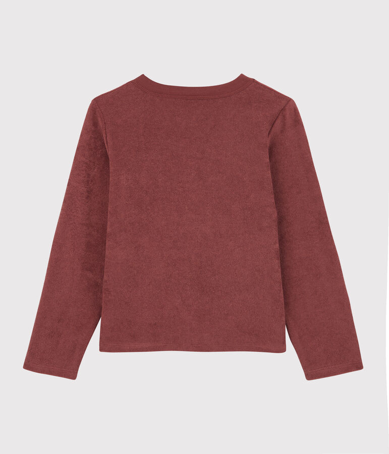 Cardigan aus Frottee f&uuml;r M&auml;dchen braun