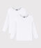 2er-Set langärmelige weiße T-Shirts für Jungen variante 1